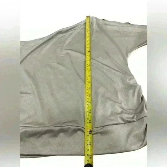 Cache Gold Cream Metallic One Shoulder Cold Shoulder Party Holiday Blouse Size M - Picture 5 of 9